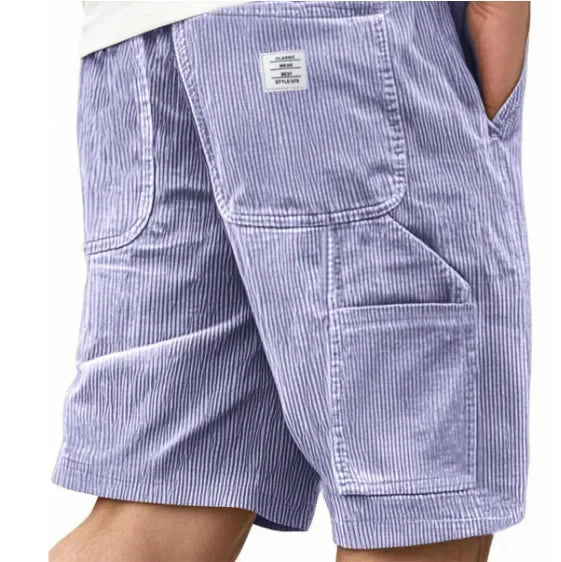 LAURENT MONACO | Herren Cargo-Shorts aus Rippvelours