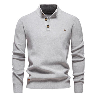 Konrad | Eleganter Herrenpullover mit Knopfdetails
