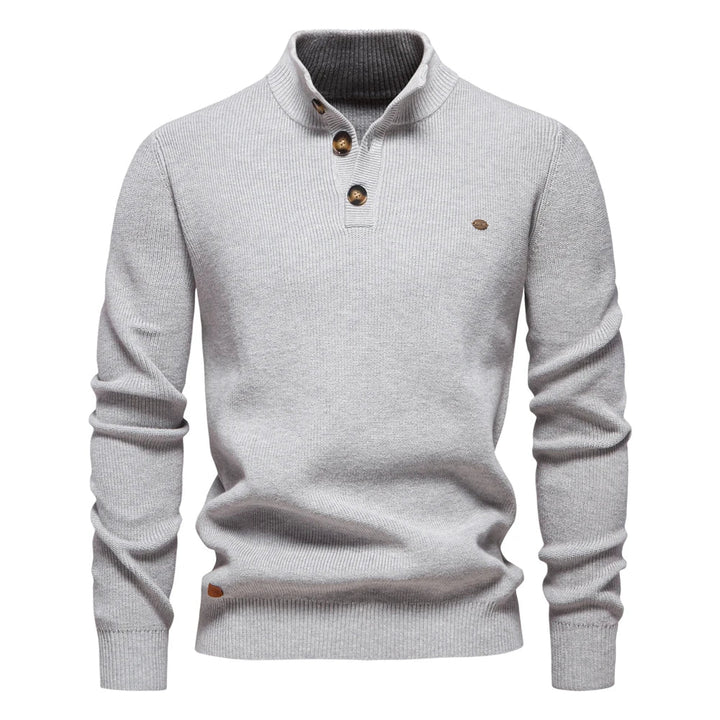 Konrad | Eleganter Herrenpullover mit Knopfdetails