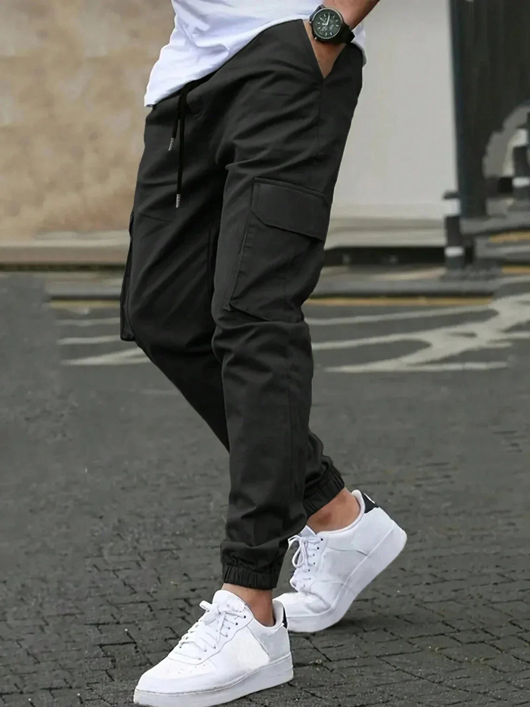 LAURENT MONACO | Herren Slim Fit Cargo-Hosen