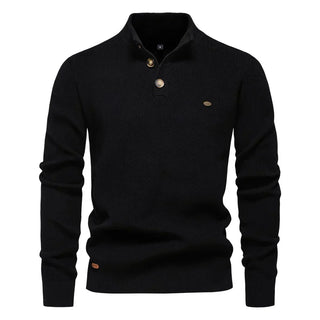 Konrad | Eleganter Herrenpullover mit Knopfdetails