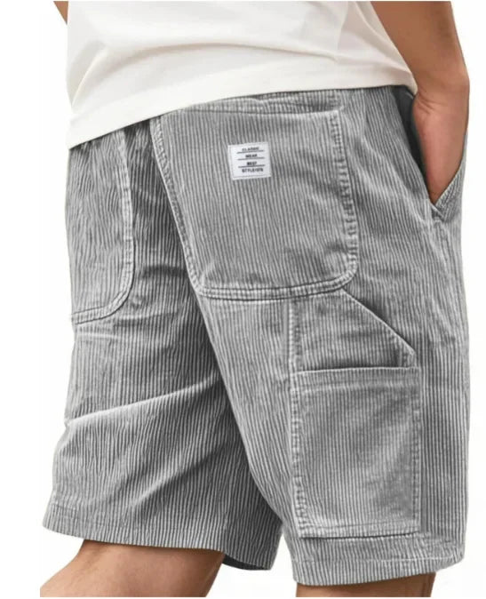 LAURENT MONACO | Herren Cargo-Shorts aus Rippvelours