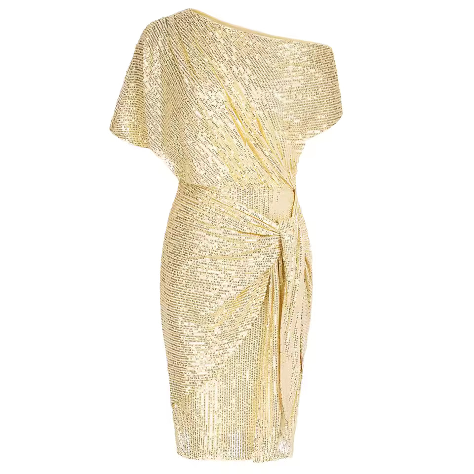 Elya™ | Elegantes Pailletten-Kleid mit Bauchbedeckung