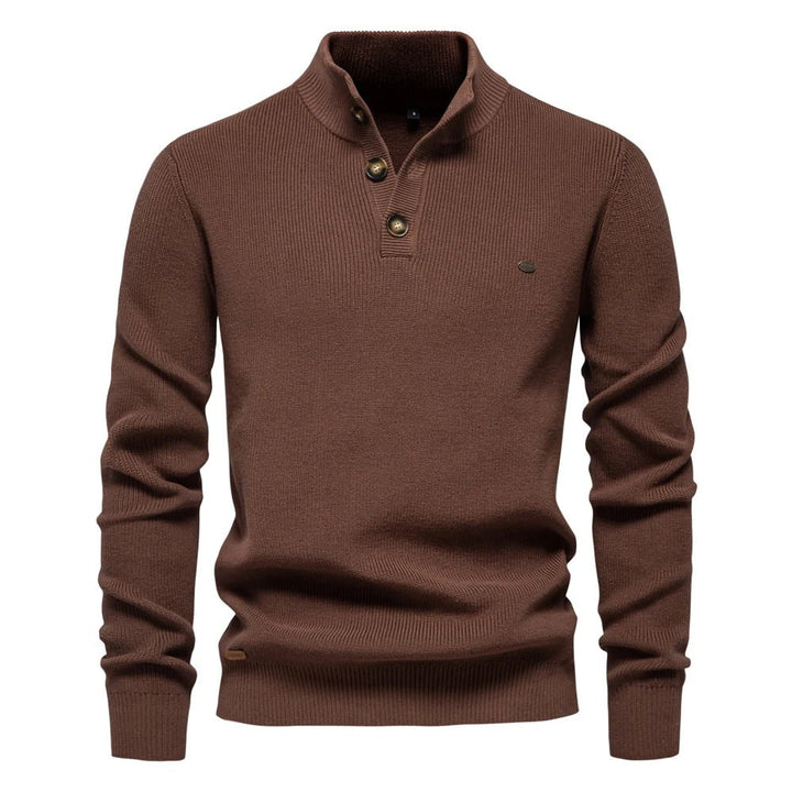 Konrad | Eleganter Herrenpullover mit Knopfdetails