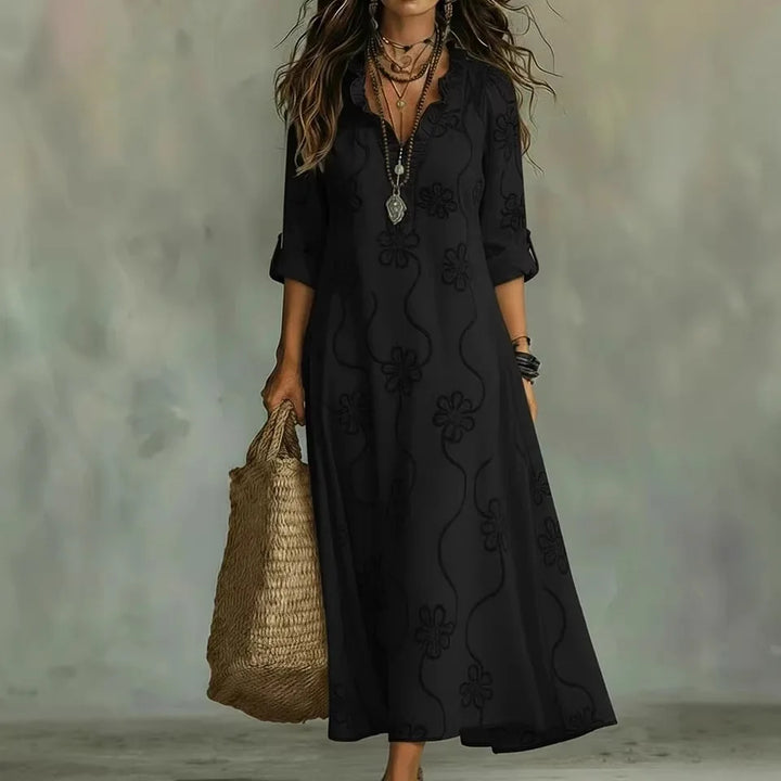 Sienna™ | Blumenmuster Sommerkleid mit Bauchkaschierung