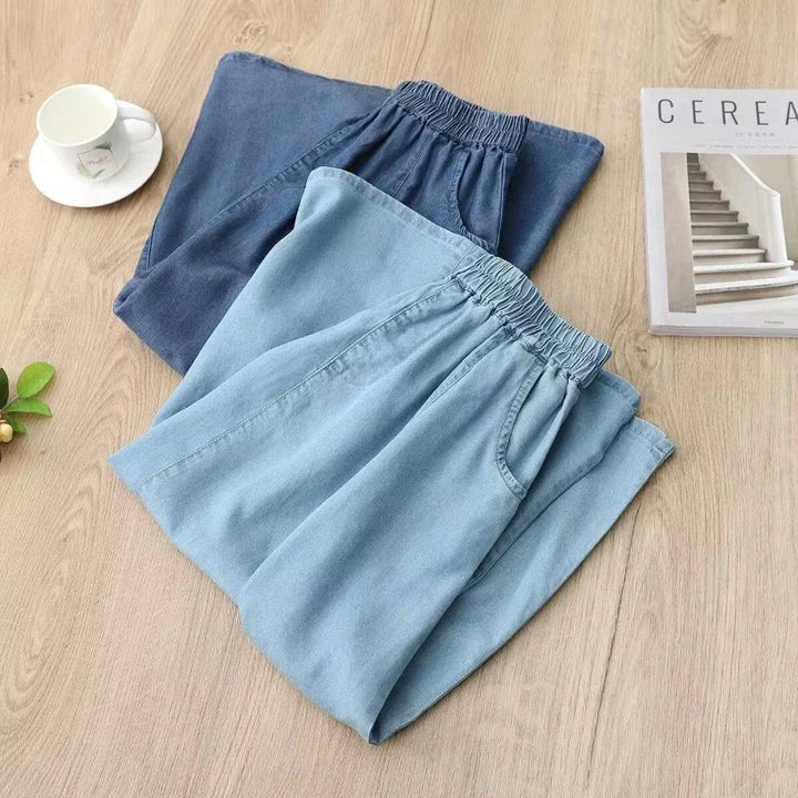 Liora Bay - Leichter Denim Midi-Rock