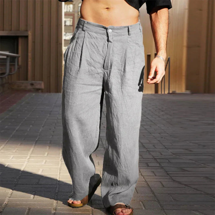 DARIO | Weite Leinenhose