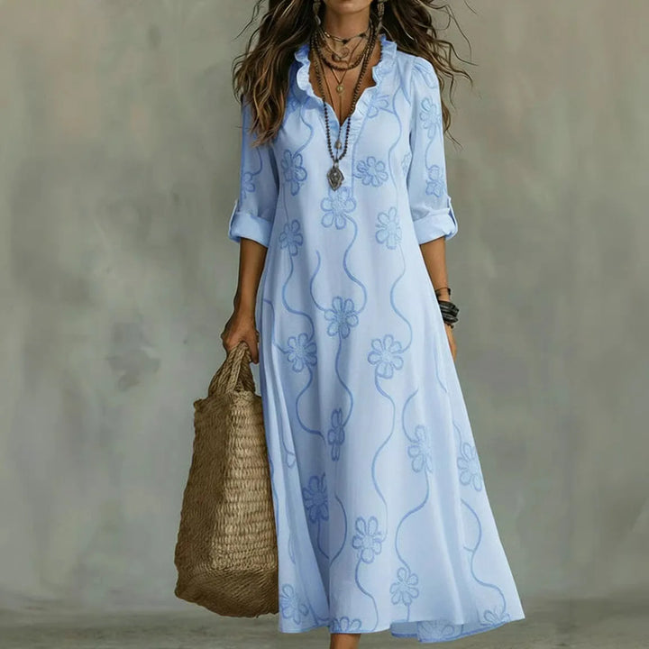 Sienna™ | Blumenmuster Sommerkleid mit Bauchkaschierung