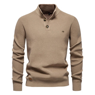 Konrad | Eleganter Herrenpullover mit Knopfdetails