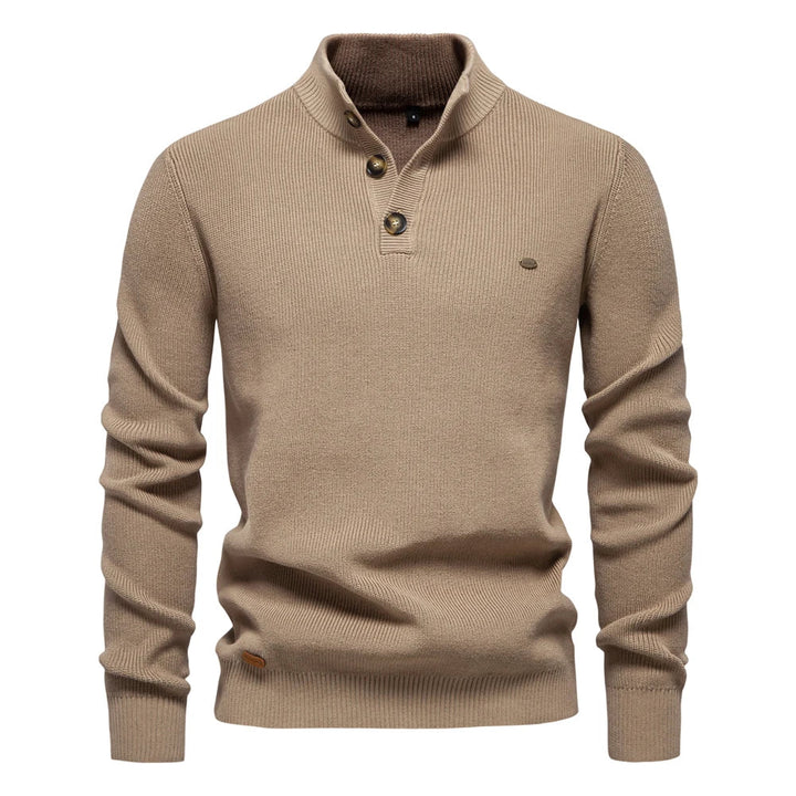 Konrad | Eleganter Herrenpullover mit Knopfdetails