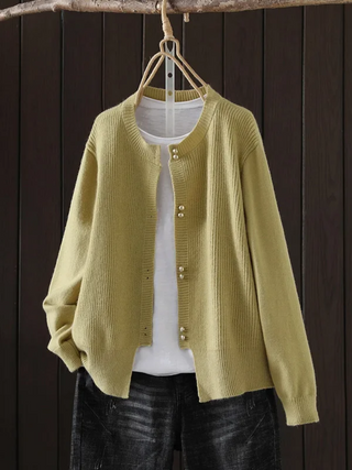 ONARA | Beaded Button Cardigan