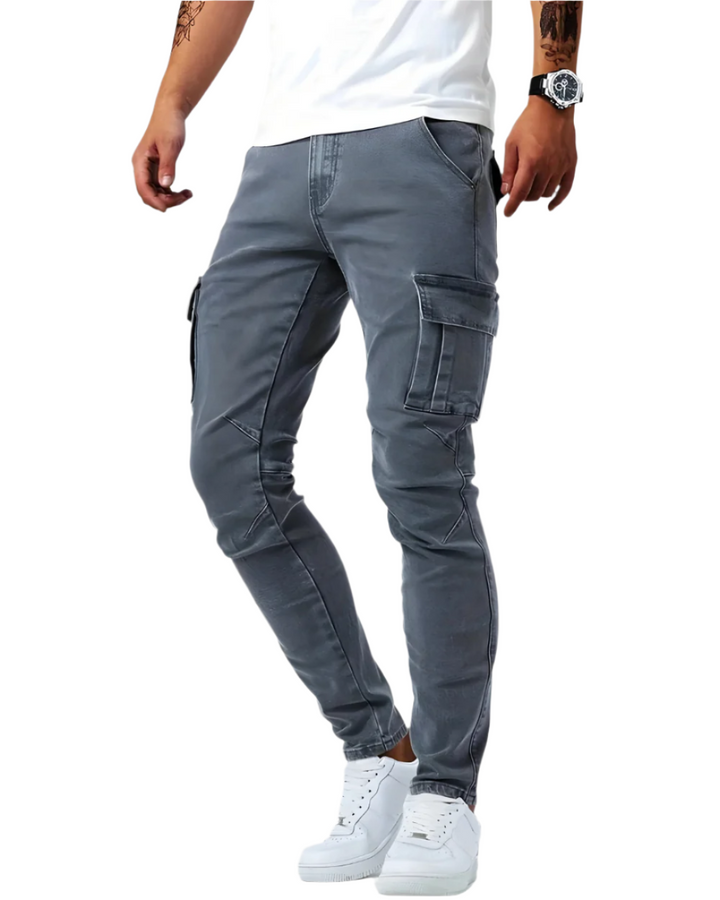 LAURENT MONACO | Herren Cargo-Hose mit Stretch