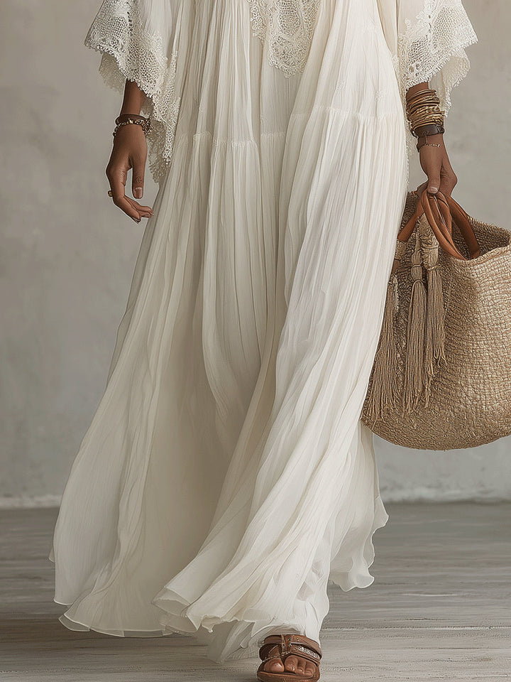 Liora™ | Bohemian-Spitzenkleid mit Bauch-optimierender Passform
