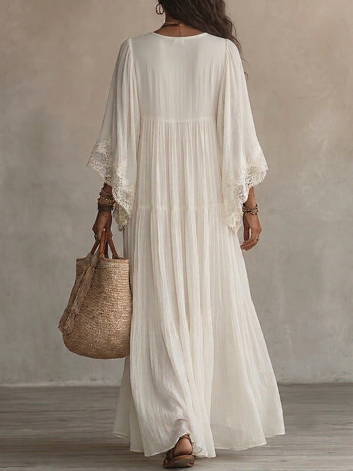 Liora™ | Bohemian-Spitzenkleid mit Bauch-optimierender Passform