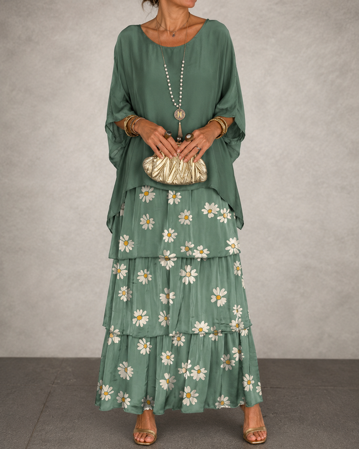 Amélie™ | Elegantes Maxikleid aus Chiffon mit Bauchbedeckung