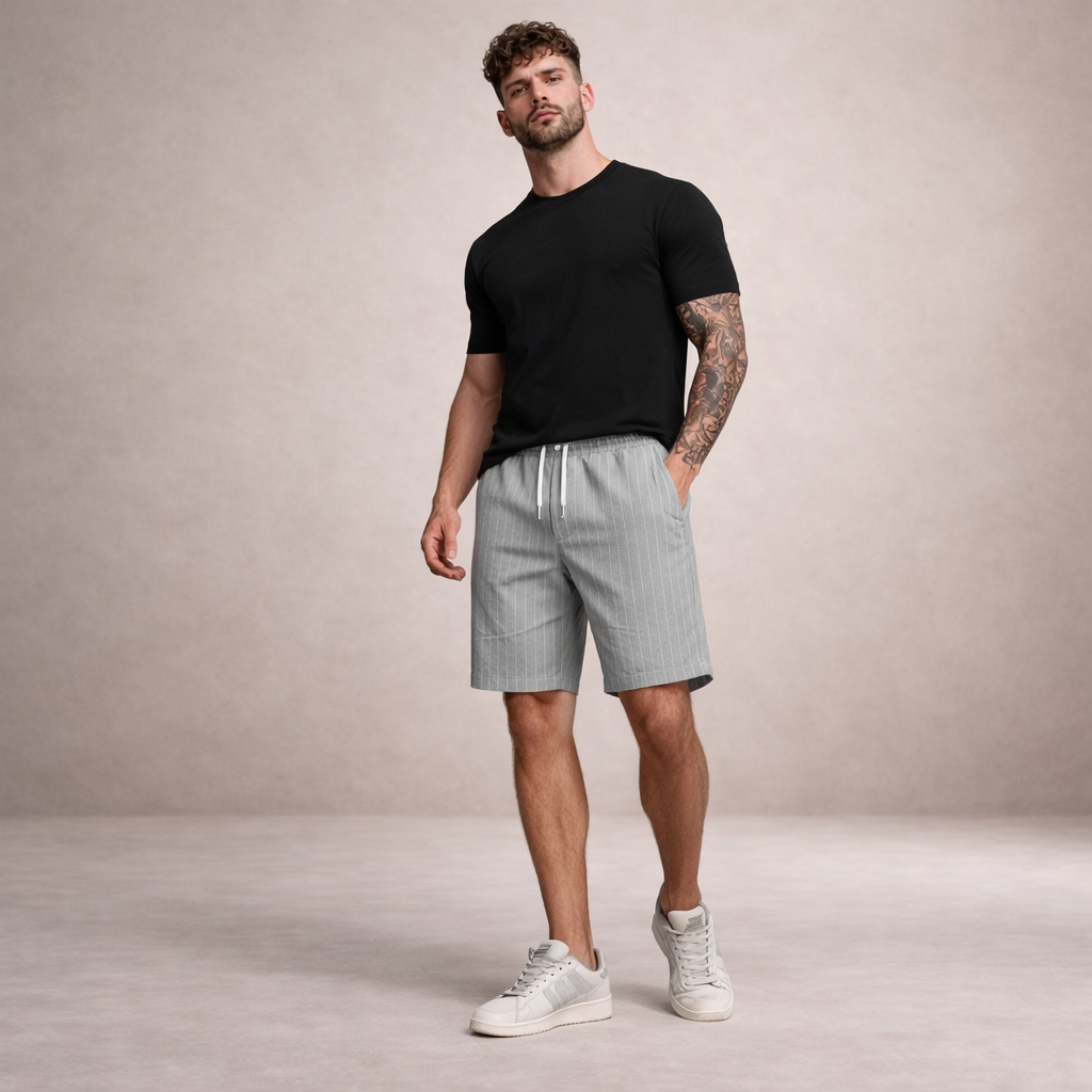 LAURENT MONACO | Herren Leinen-Sommershorts