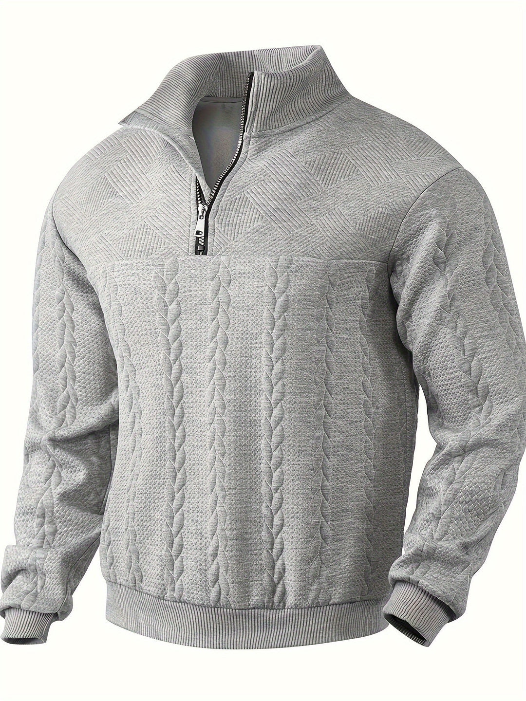 Roman | Stilvoller Vintage-Pullover mit Reißverschluss