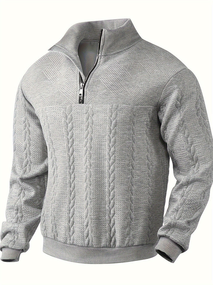 Roman | Stilvoller Vintage-Pullover mit Reißverschluss