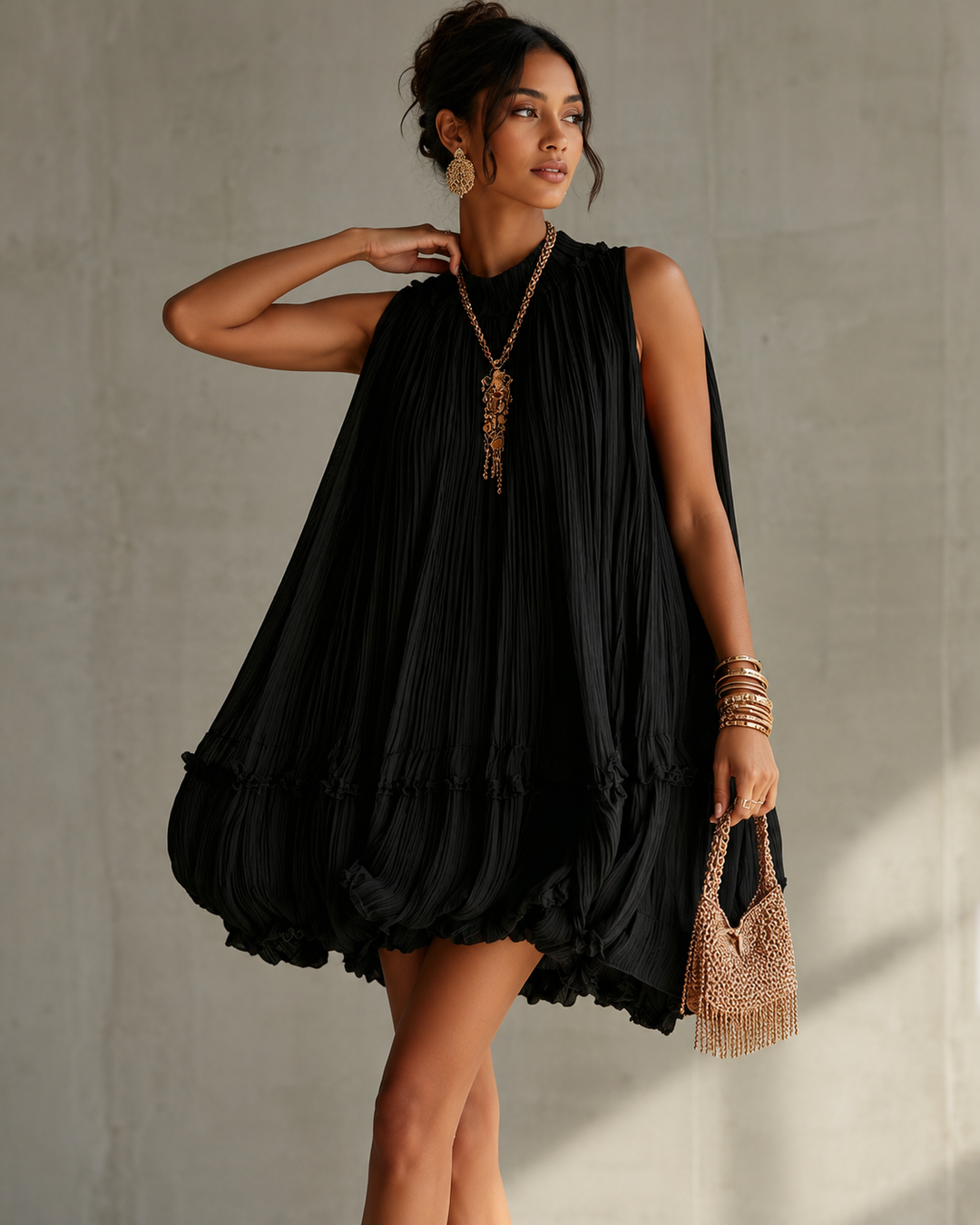 Camilla™ | Luftiges Chiffonkleid mit Bauchschmeichelndem Design