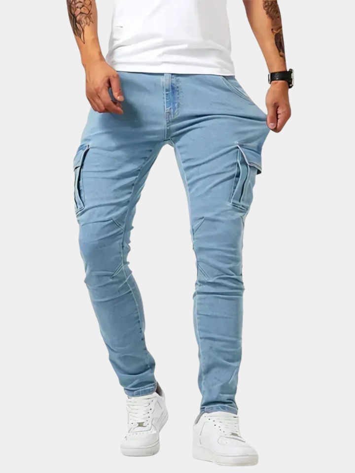 LAURENT MONACO | Herren Cargo-Jeans aus Denim
