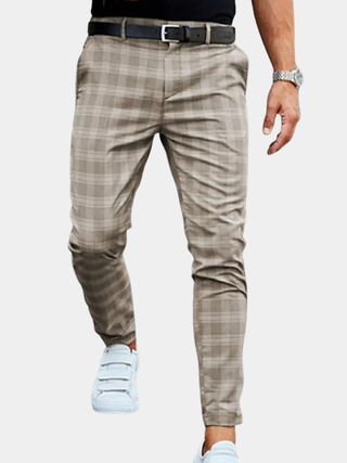 Herren Karomuster Freizeit-Hosen