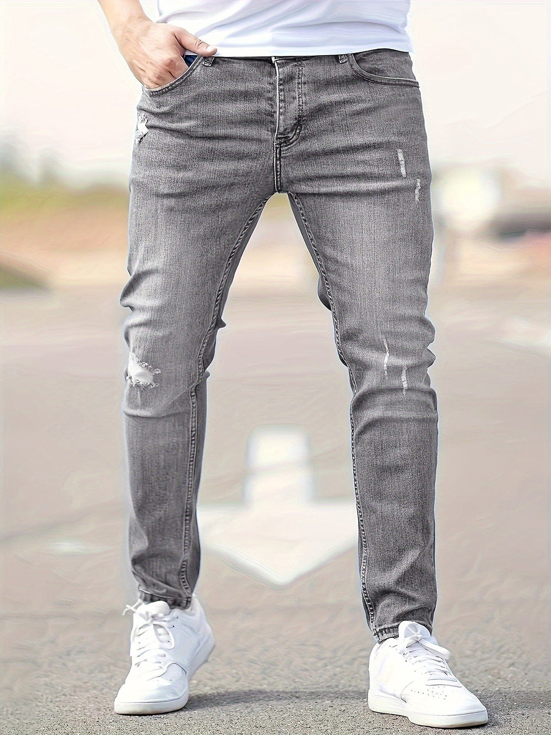 Alex - Modische Slim Fit Jeans mit Destroyed-Effekten
