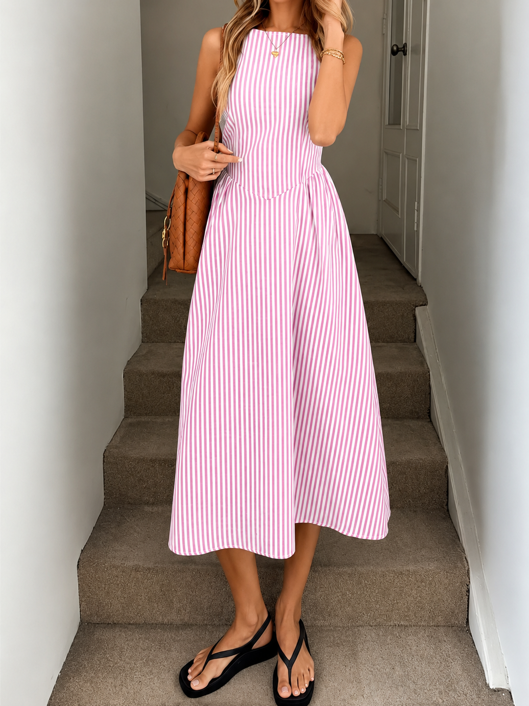 Denise™ | Elegantes Midi-Kleid mit Bauch-Optimierung