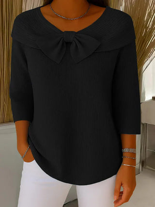 Lirya™ | Elegantes Stricktop mit Schleife