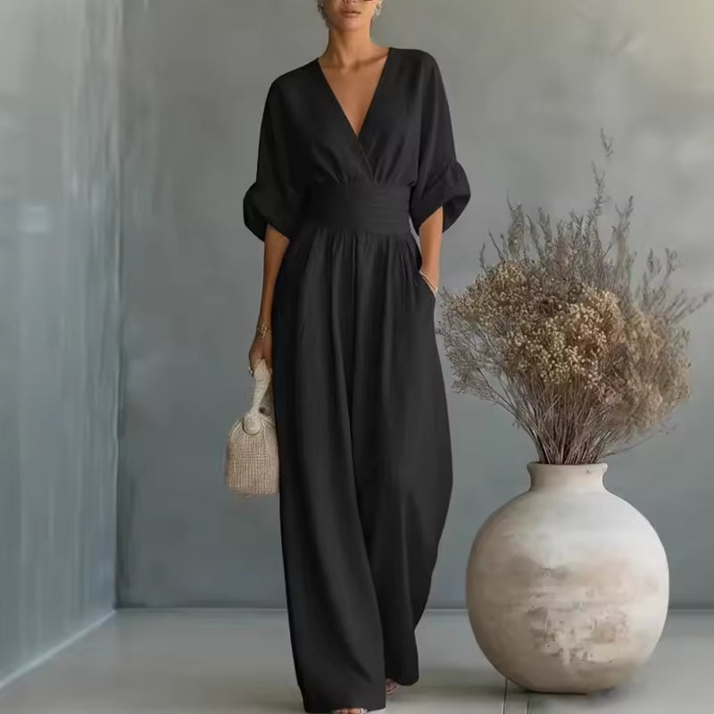 Georgina™ | Stilvoller V-Ausschnitt Jumpsuit