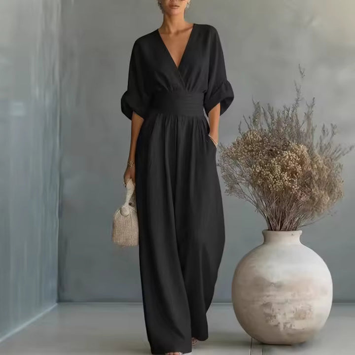 Georgina™ | Stilvoller V-Ausschnitt Jumpsuit