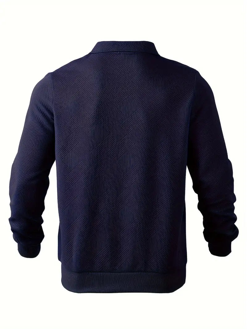 Rafael | Vintage-Zip-Pullover im geometrischen Design