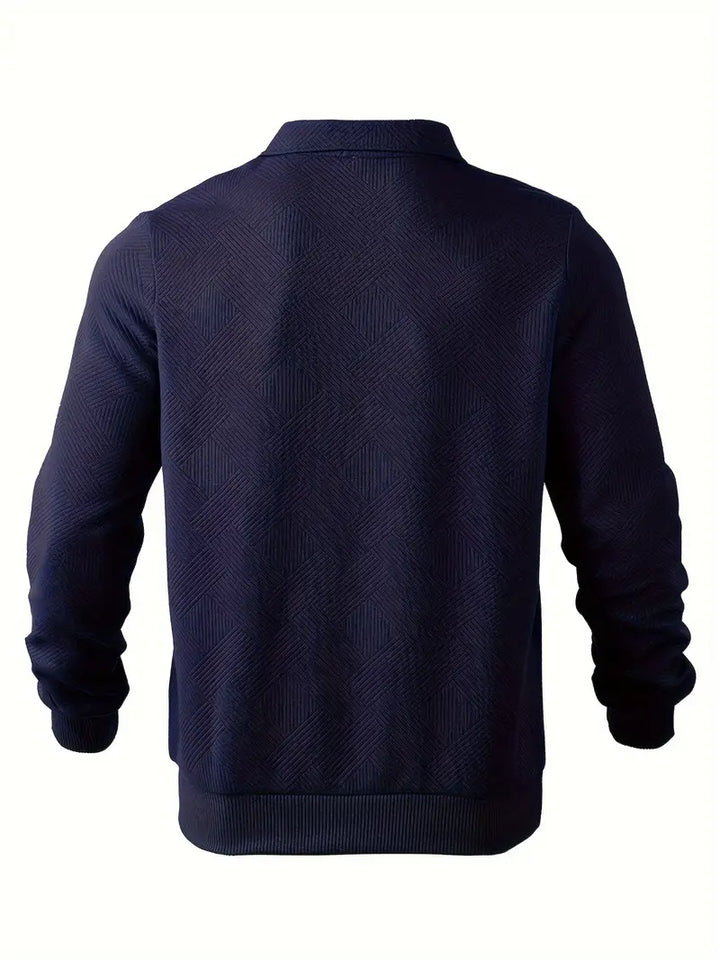 Rafael | Vintage-Zip-Pullover im geometrischen Design