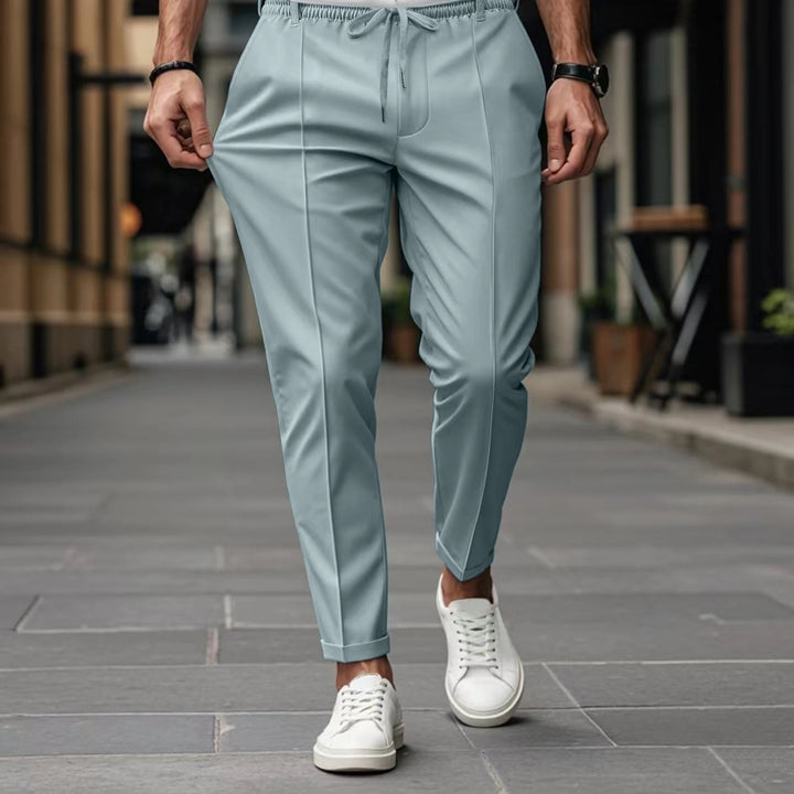 LAURENT MONACO | Herren Slim Fit Chinohose mit Kordel