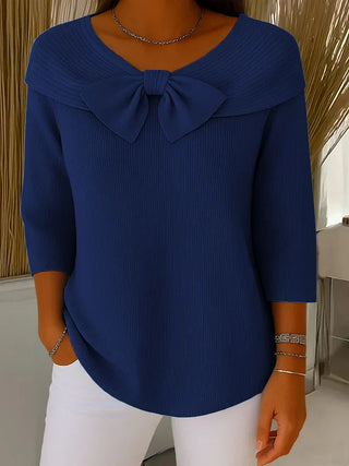 Lirya™ | Elegantes Stricktop mit Schleife