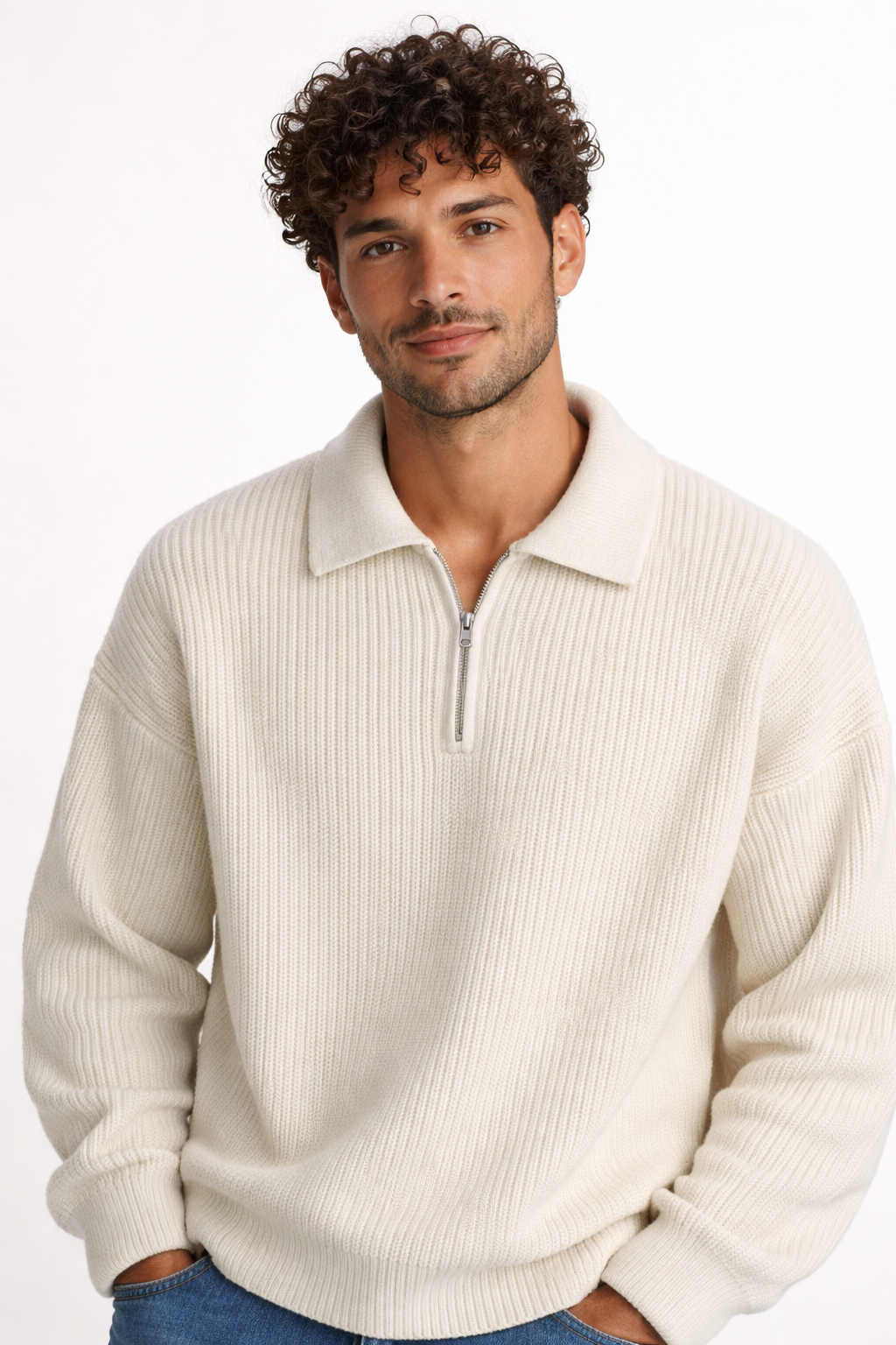 Ruben | Pullover mit Viertel-Reißverschluss