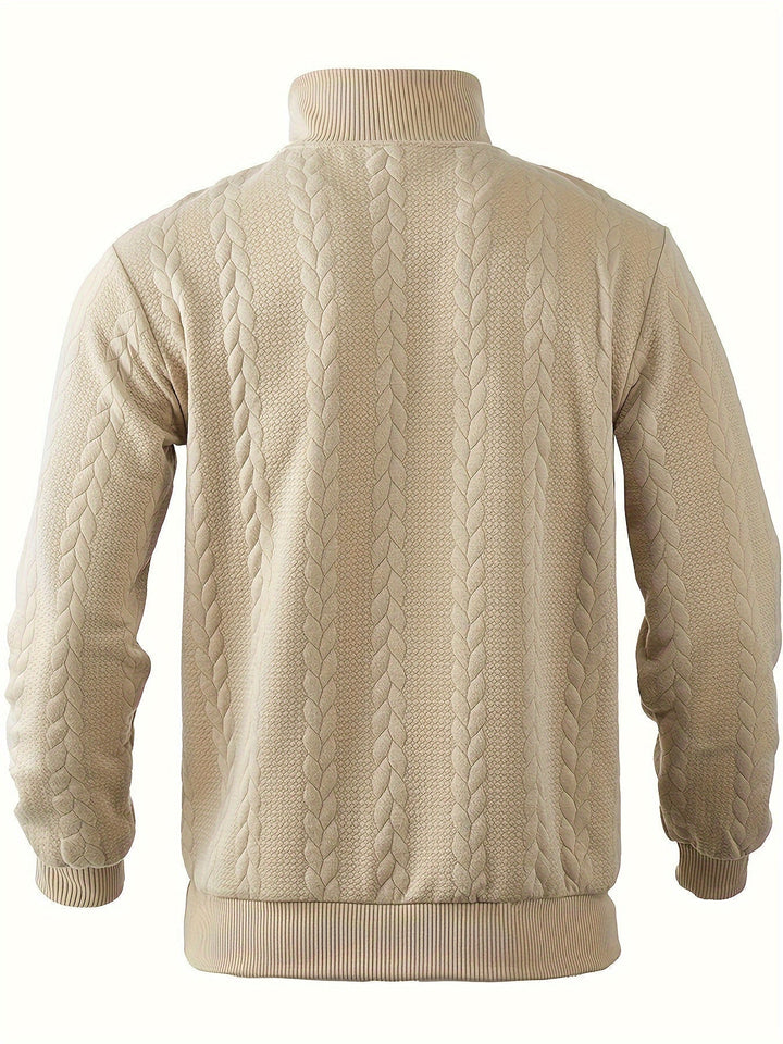 Roman | Stilvoller Vintage-Pullover mit Reißverschluss