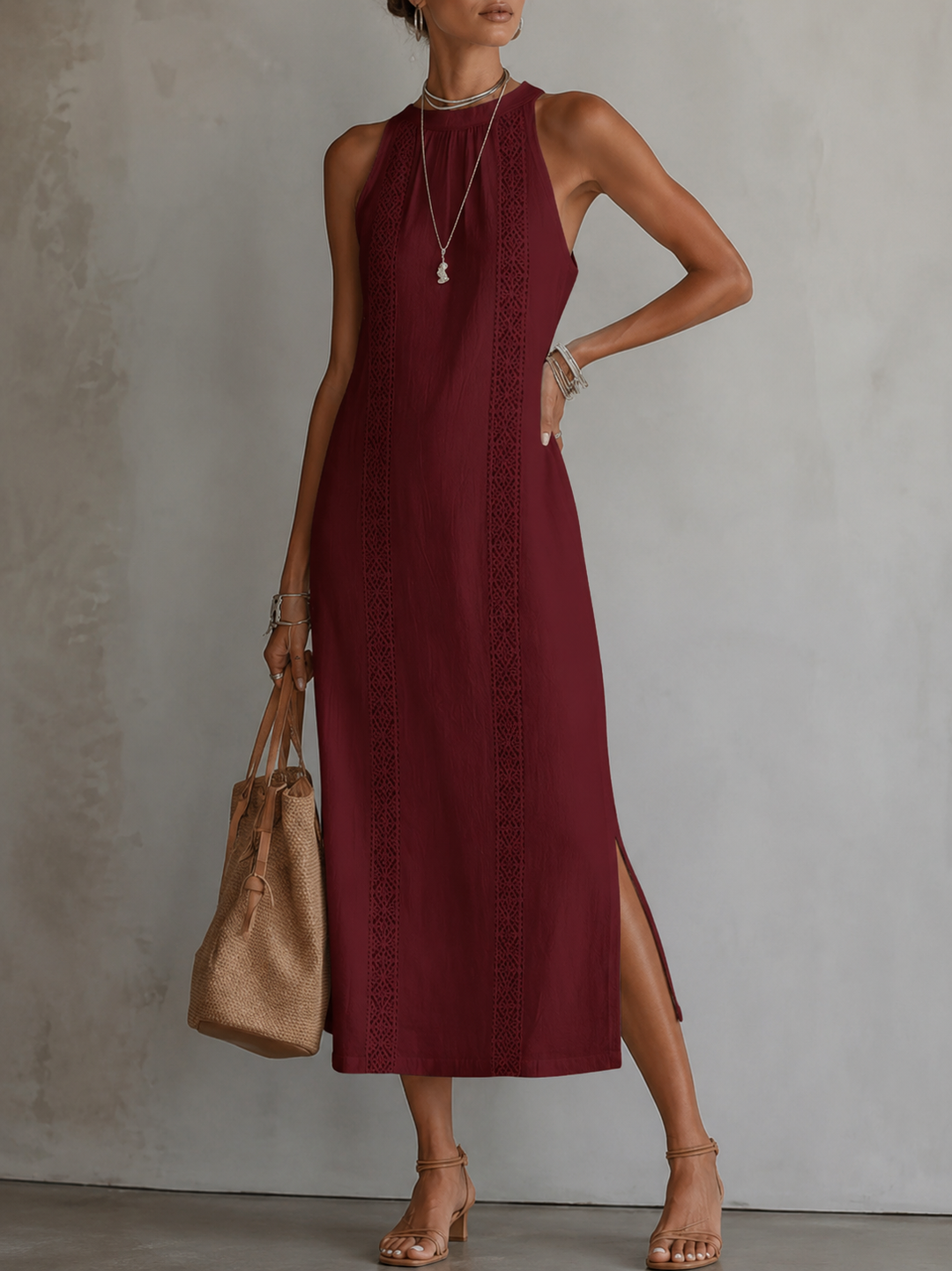 Marit™ | Luftiges, Bauchkaschierendes Besticktes Kleid