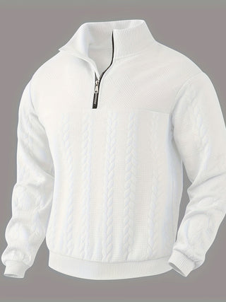 Roman | Stilvoller Vintage-Pullover mit Reißverschluss