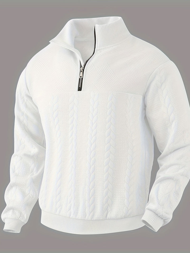 Roman | Stilvoller Vintage-Pullover mit Reißverschluss