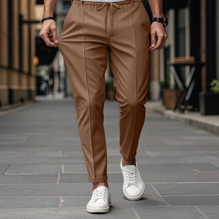 LAURENT MONACO | Herren Slim Fit Chinohose mit Kordel