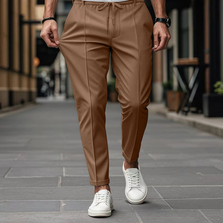 LAURENT MONACO | Herren Slim Fit Chinohose mit Kordel