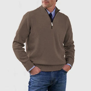 Ben | Stilvoller, warmer Pullover mit halbem Reißverschluss