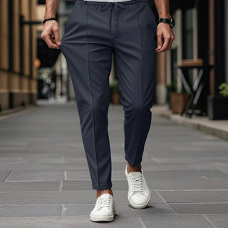 LAURENT MONACO | Herren Slim Fit Chinohose mit Kordel