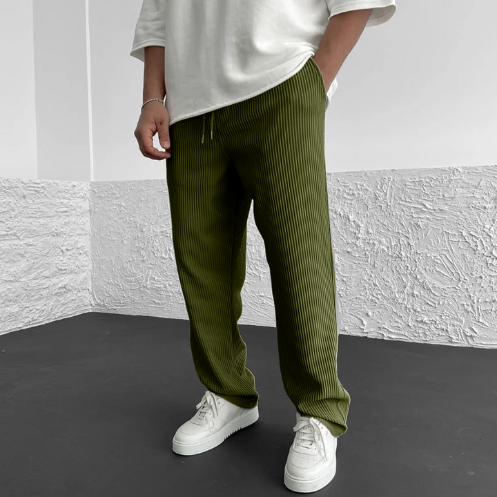 LAURENT MONACO | RIPPED STRIPE PANTS
