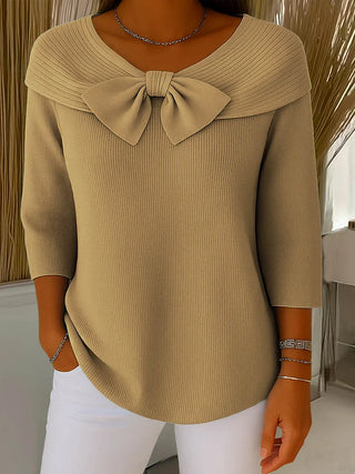 Lirya™ | Elegantes Stricktop mit Schleife