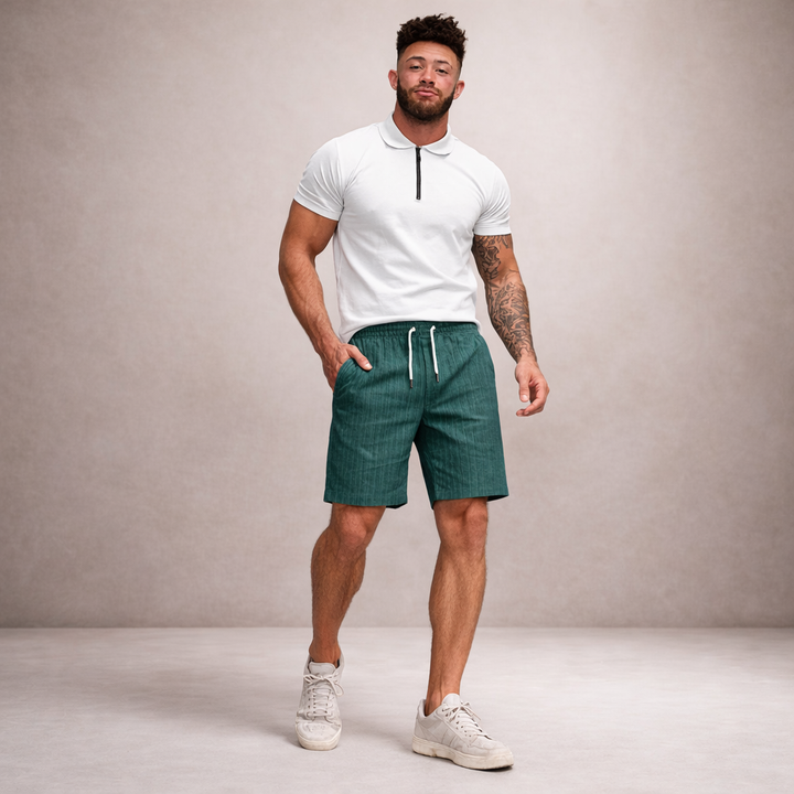 LAURENT MONACO | Herren Leinen-Sommershorts