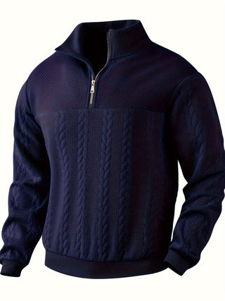 Roman | Stilvoller Vintage-Pullover mit Reißverschluss
