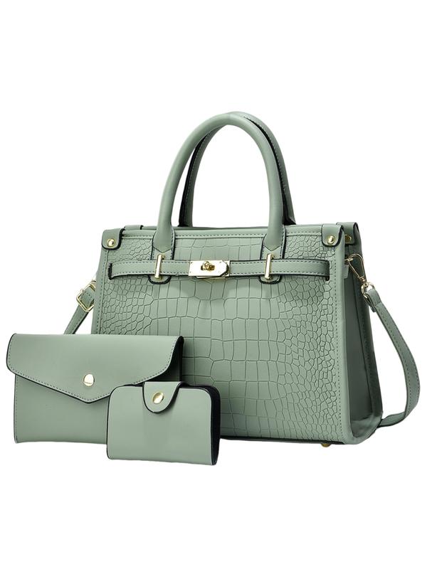 Viora │ Set von Handtaschen mit Krokodilprägung