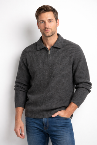 Ruben | Pullover mit Viertel-Reißverschluss