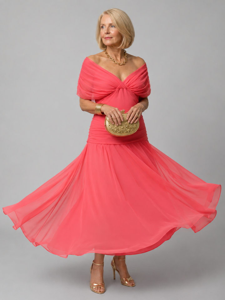 Evelina™ | Elegantes Maxi-Kleid mit Bauch-Optimierung